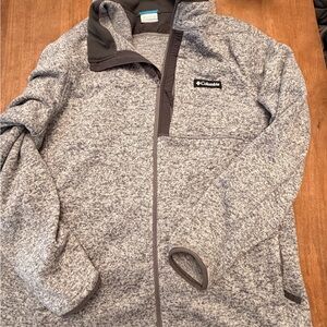 Columbia Gray Heather Full-Zip Fleece Jacket